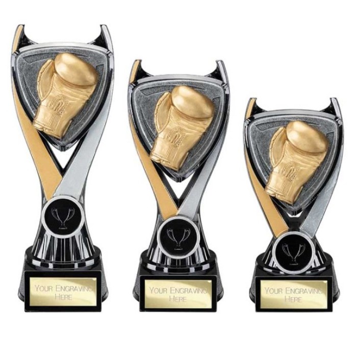 WOLVERINE BOXING RESIN TROPHY WITH OPTIONAL CUSTOM CENTRE - 3 SIZES - 16CM - 20CM